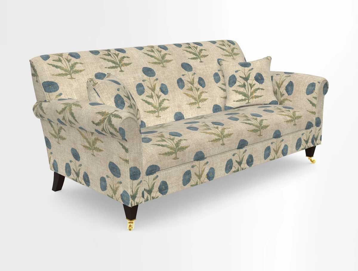 Petworth 3 Seater Sofa in Mulberry Flying Ducks