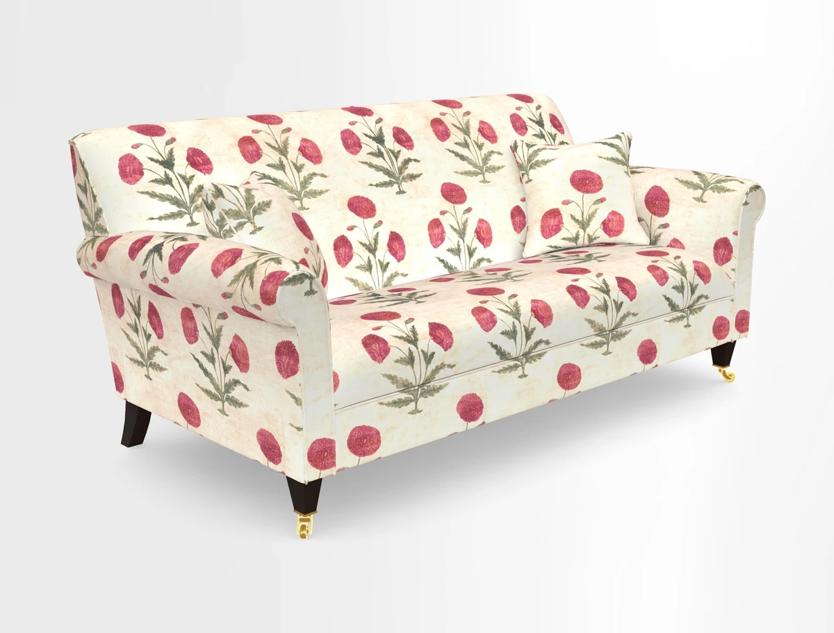 Petworth 3 Seater Sofa in Mulberry Flying Ducks