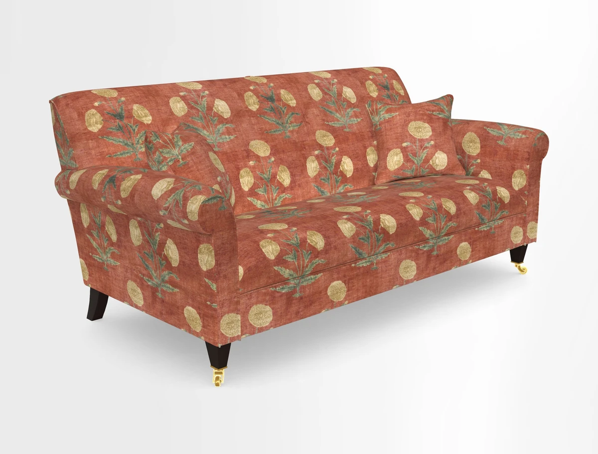 Petworth 3 Seater Sofa in Mulberry Flying Ducks