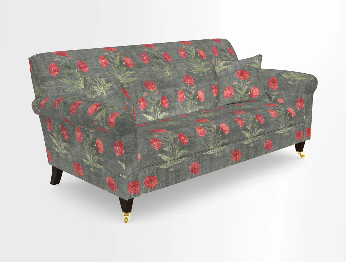 Petworth 3 Seater Sofa in Mulberry Flying Ducks