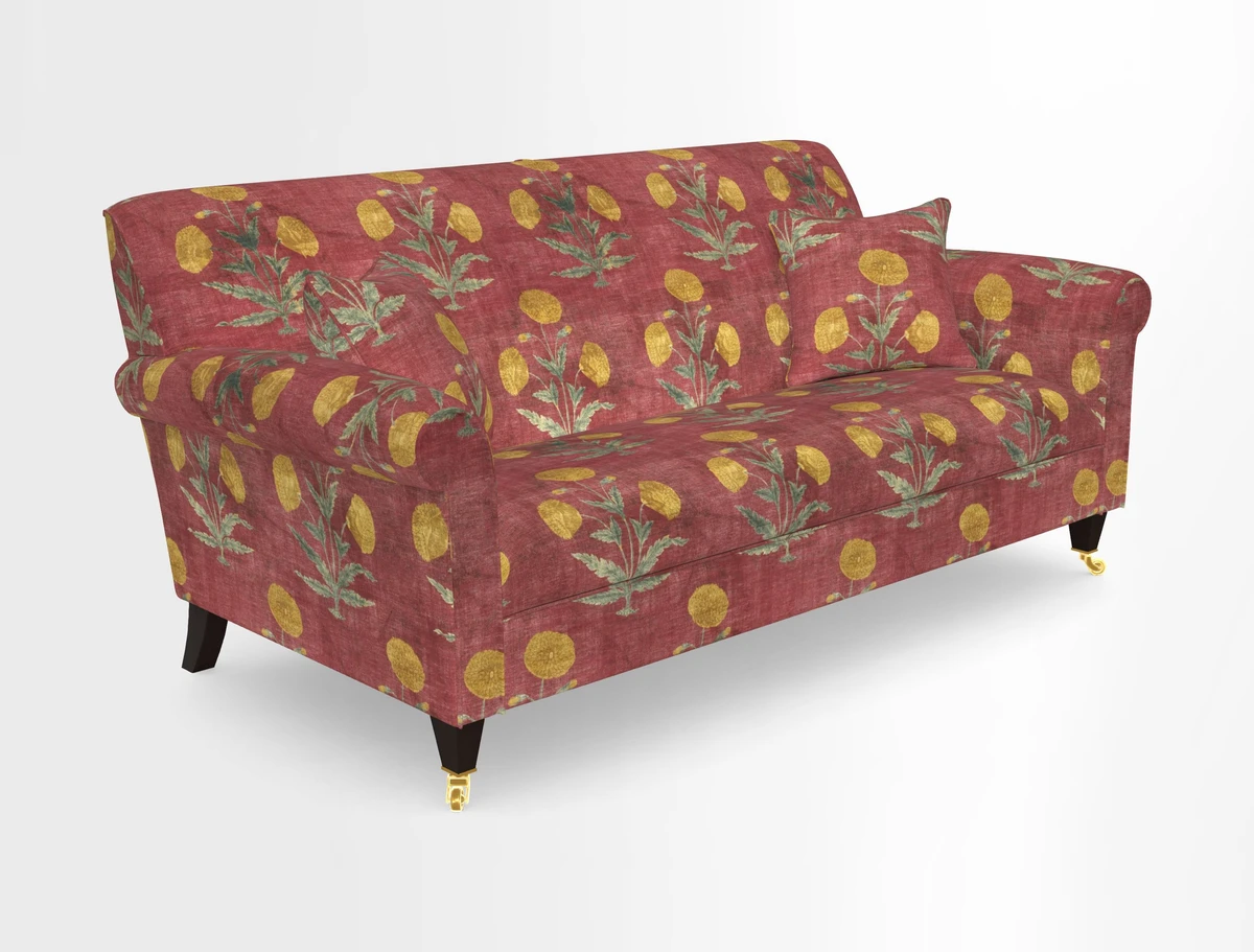 Petworth 3 Seater Sofa in Mulberry Flying Ducks