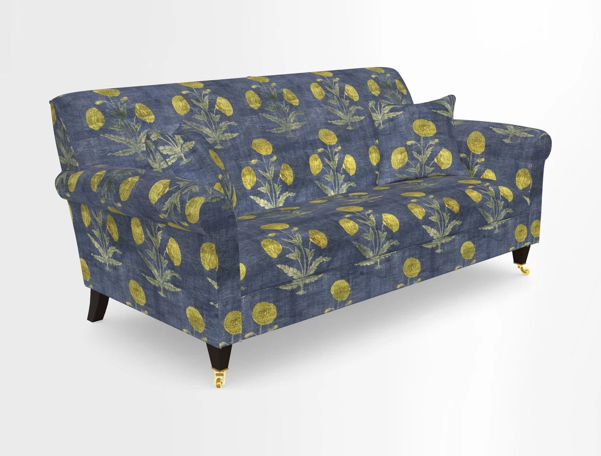 Petworth 3 Seater Sofa in Mulberry Flying Ducks