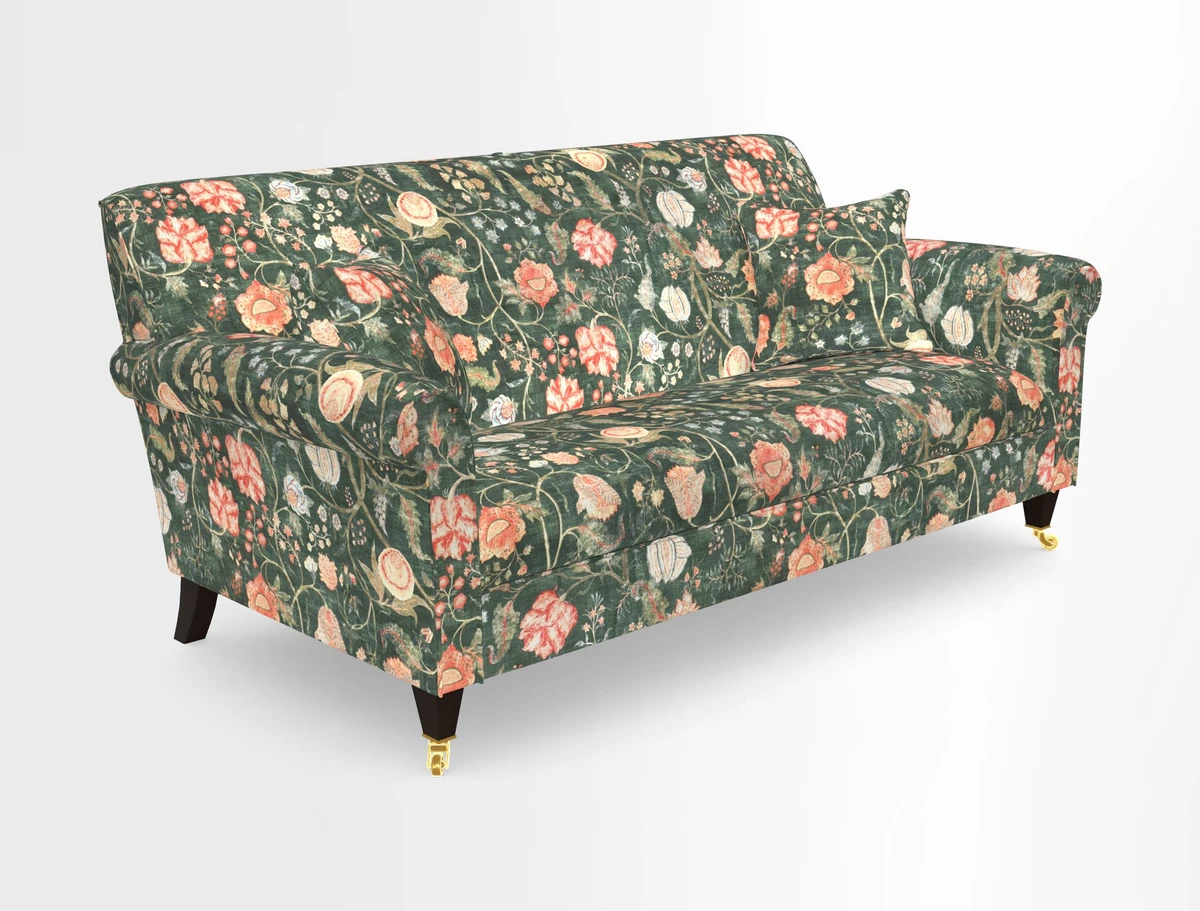 Petworth 3 Seater Sofa in Mulberry Flying Ducks