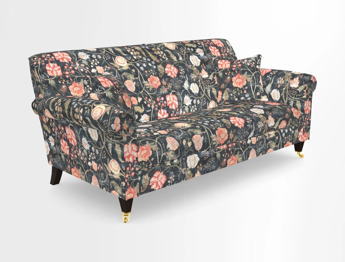 Petworth 3 Seater Sofa in Mulberry Flying Ducks