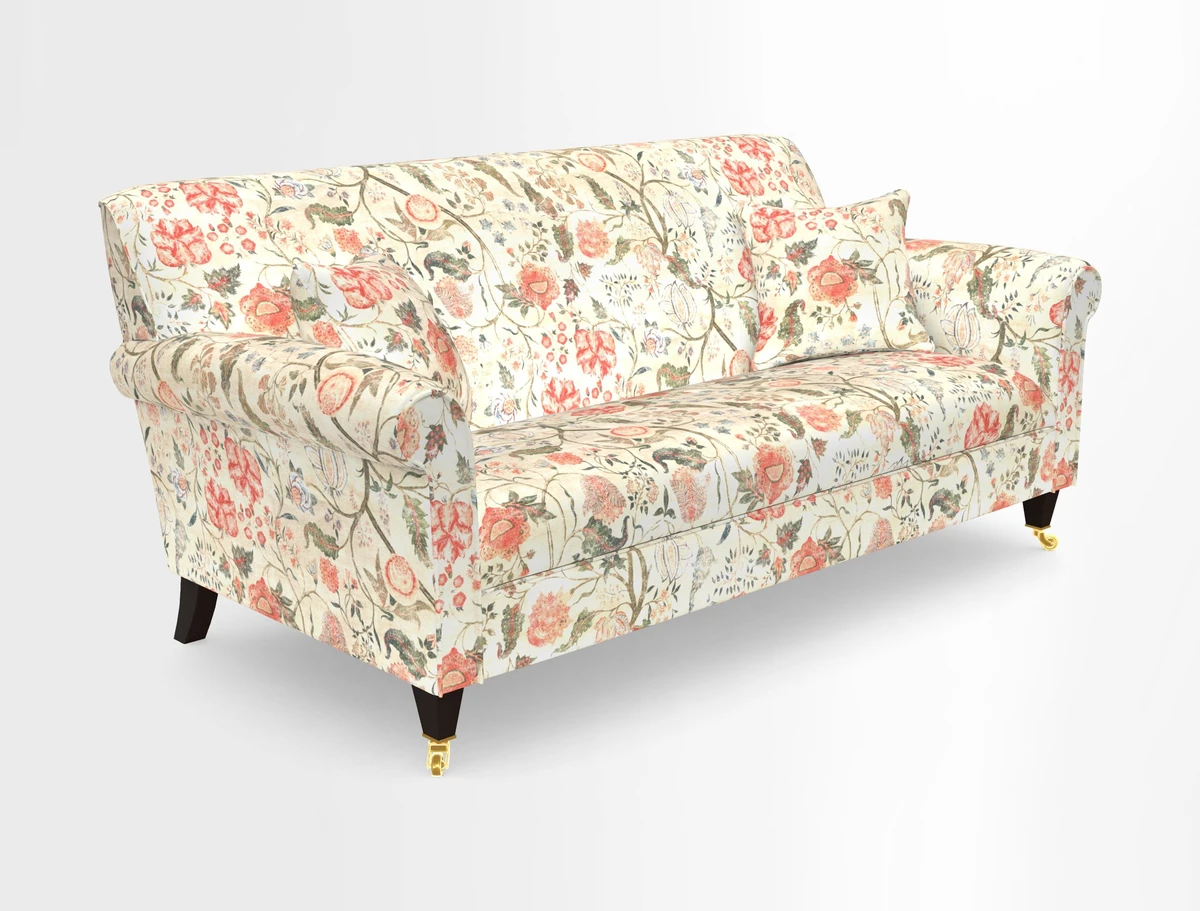 Petworth 3 Seater Sofa in Mulberry Flying Ducks