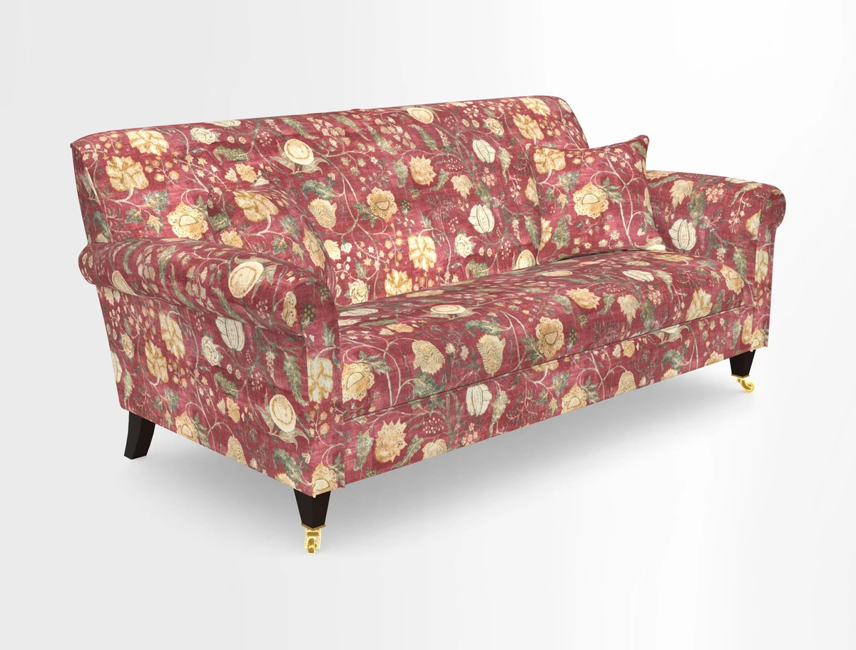 Petworth 3 Seater Sofa in Mulberry Flying Ducks