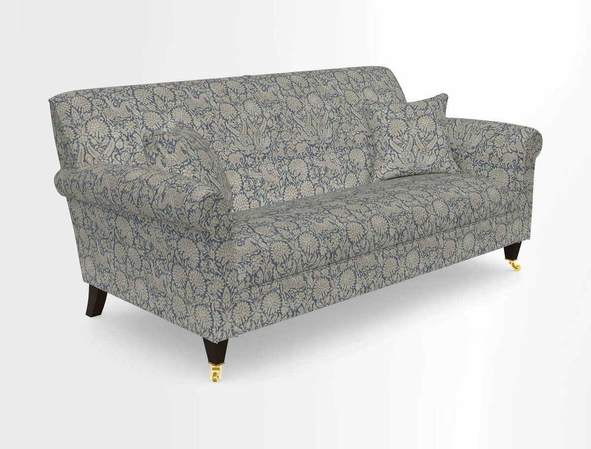 Petworth 3 Seater Sofa in Mulberry Flying Ducks