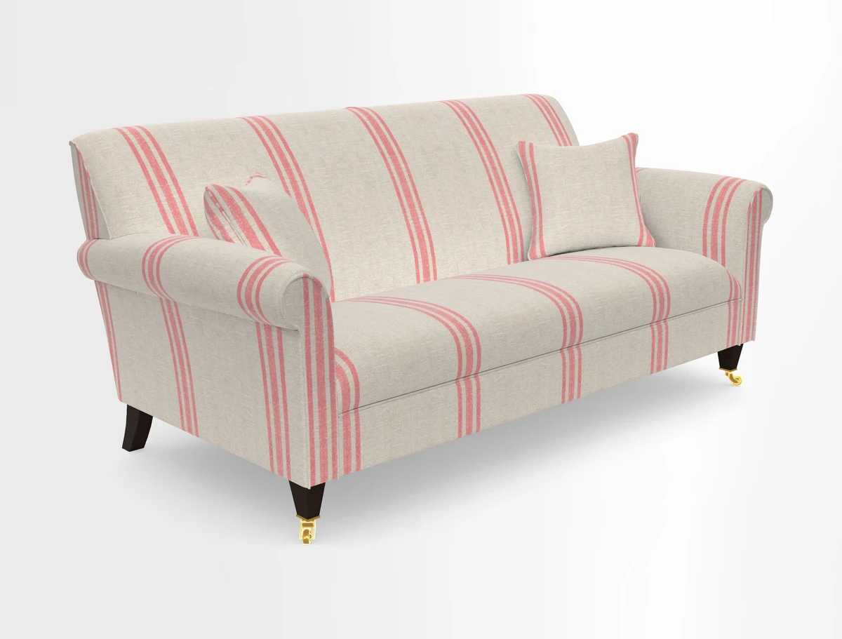 Petworth 3 Seater Sofa in Mulberry Flying Ducks