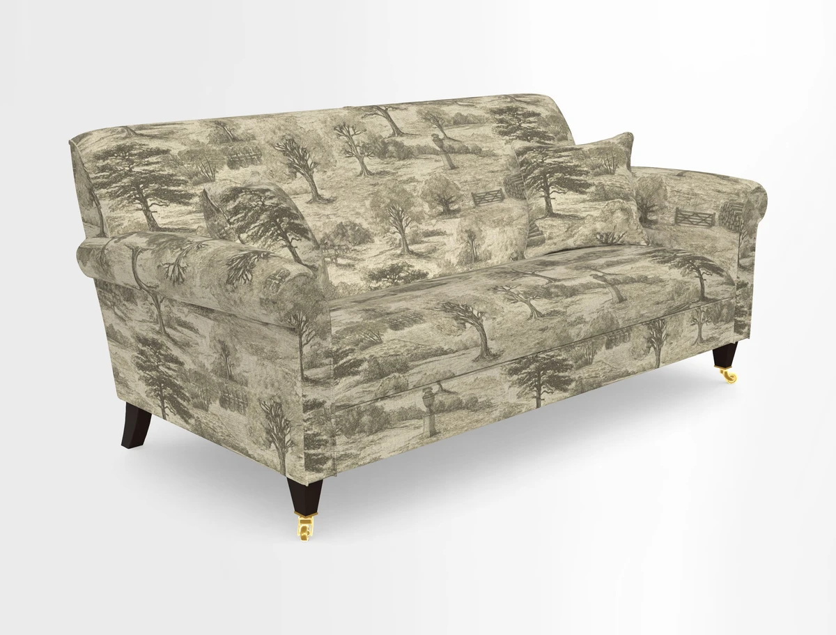 Petworth 3 Seater Sofa in Mulberry Flying Ducks