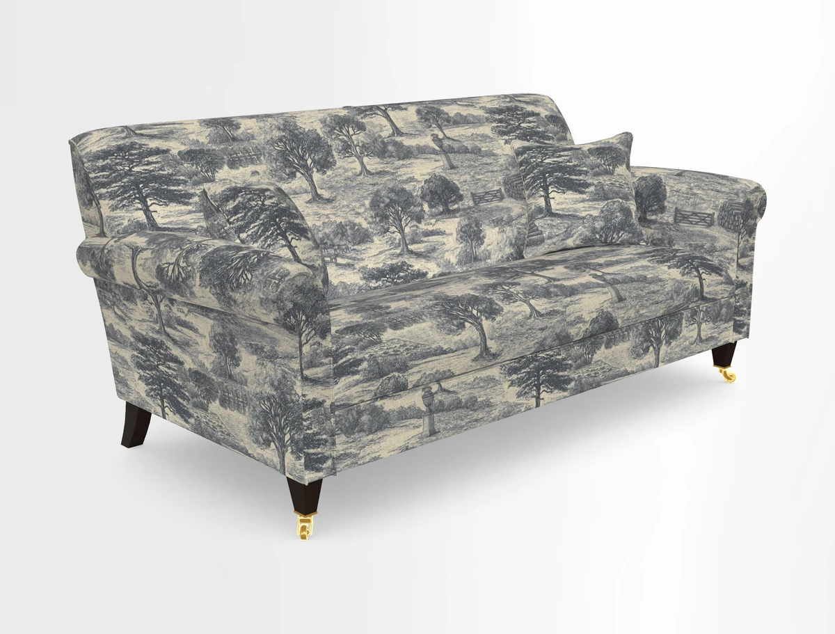 Petworth 3 Seater Sofa in Mulberry Flying Ducks