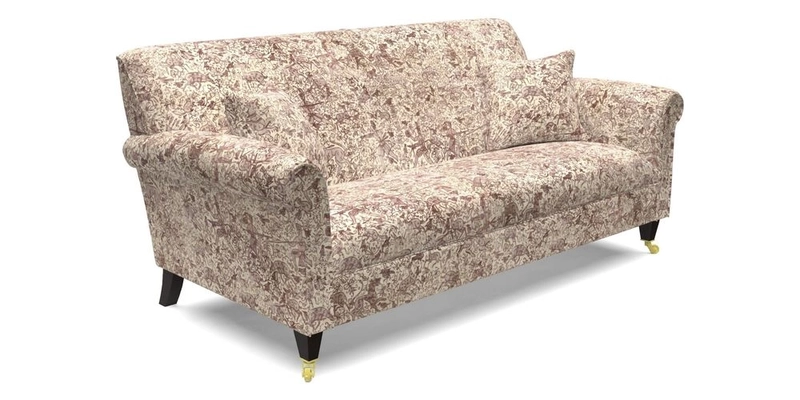 Petworth 3 Seater Sofa in Mulberry Flying Ducks