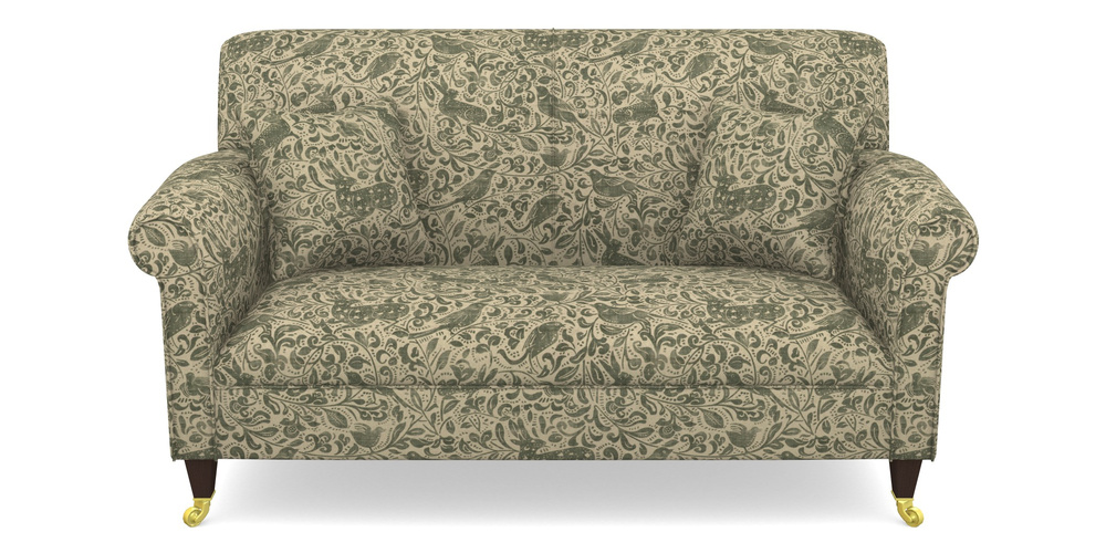 Product photograph of Petworth 2 Seater Sofa In V A Drawn From Nature - Bird And Rabbit - Dark Green from Sofas and Stuff Limited