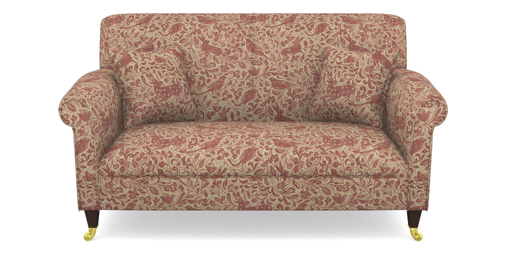 Product photograph of Petworth 2 Seater Sofa In V A Drawn From Nature - Bird And Rabbit - Red from Sofas and Stuff Limited