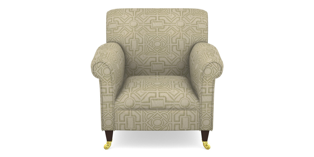 Product photograph of Petworth Chair In Rhs Collection - Large Knot Garden Linen - Olive from Sofas and Stuff Limited