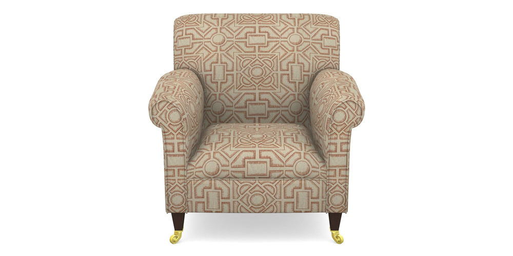 Product photograph of Petworth Chair In Rhs Collection - Large Knot Garden Linen - Terracotta from Sofas and Stuff Limited