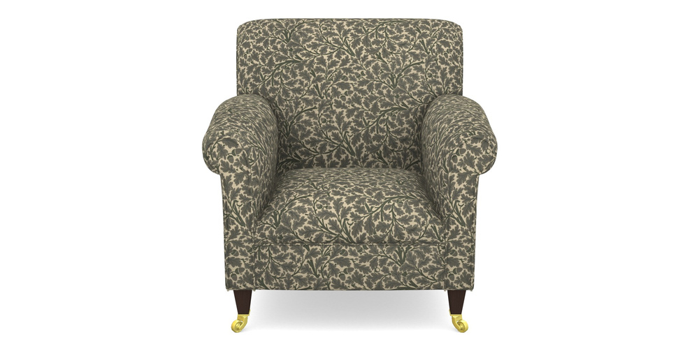 Product photograph of Petworth Chair In V A Drawn From Nature Collection - Oak Tree - Dark Green from Sofas and Stuff Limited