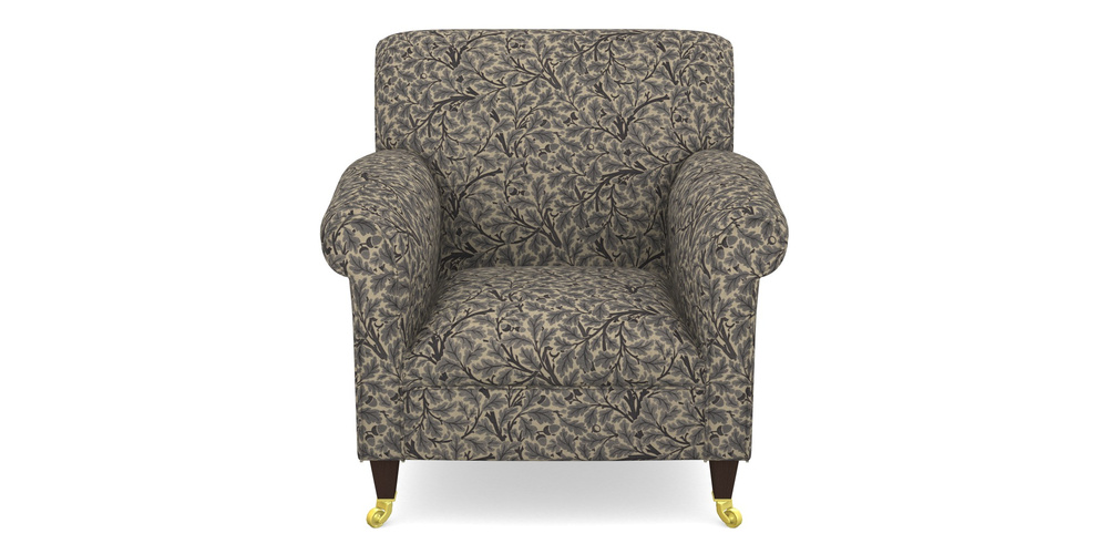 Product photograph of Petworth Chair In V A Drawn From Nature Collection - Oak Tree - Navy from Sofas and Stuff Limited