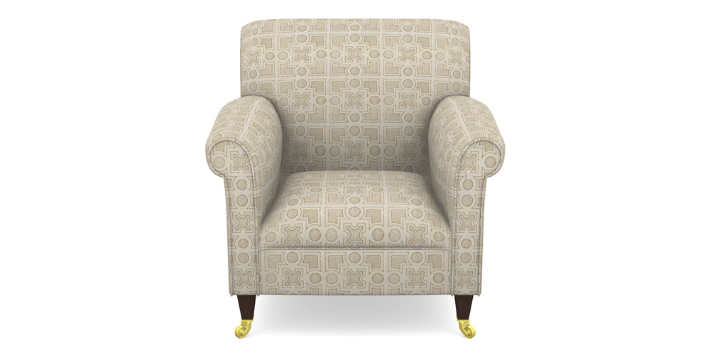 Product photograph of Petworth Chair In Rhs Collection - Small Knot Garden Cotton Weave - Gold from Sofas and Stuff Limited