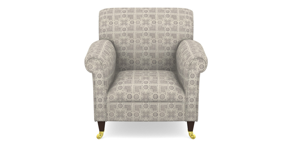 Product photograph of Petworth Chair In Rhs Collection - Small Knot Garden Cotton Weave - Grey from Sofas and Stuff Limited