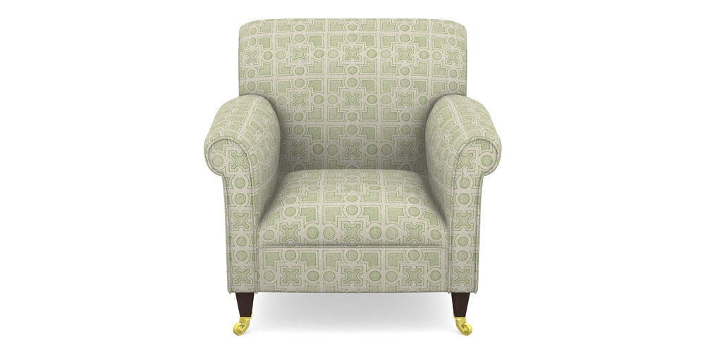 Product photograph of Petworth Chair In Rhs Collection - Small Knot Garden Cotton Weave - Green from Sofas and Stuff Limited