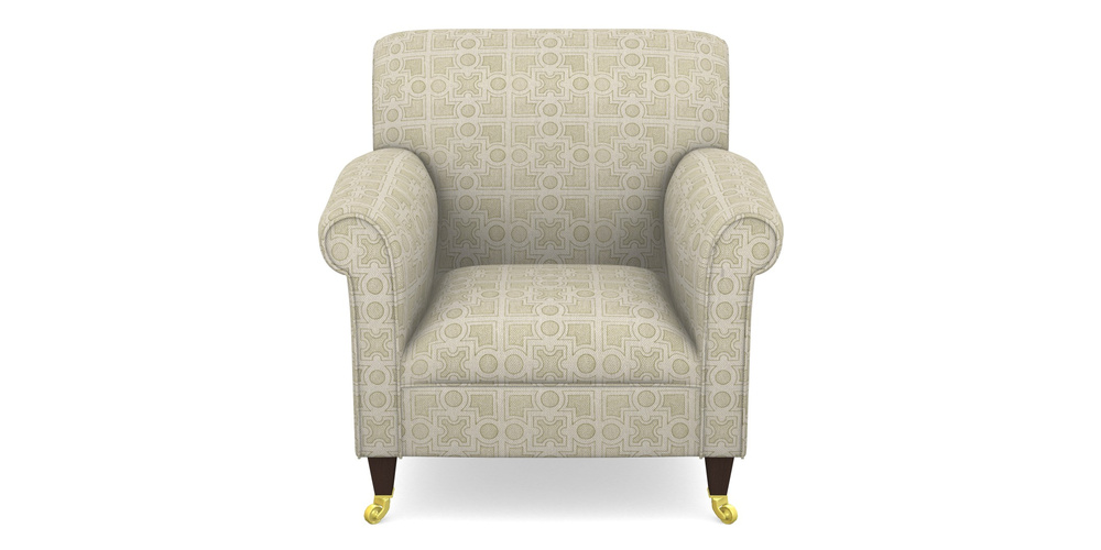 Product photograph of Petworth Chair In Rhs Collection - Small Knot Garden Cotton Weave - Olive from Sofas and Stuff Limited