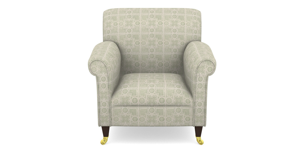 Product photograph of Petworth Chair In Rhs Collection - Small Knot Garden Cotton Weave - Pistachio from Sofas and Stuff Limited