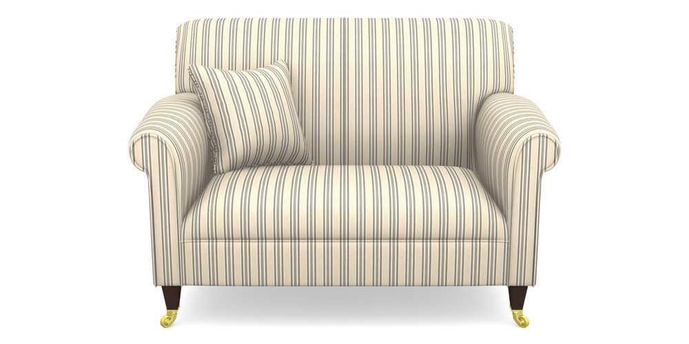 Product photograph of Petworth Snuggler In Cloth 22 - Racing Stripes Ayr - Charcoal from Sofas and Stuff Limited