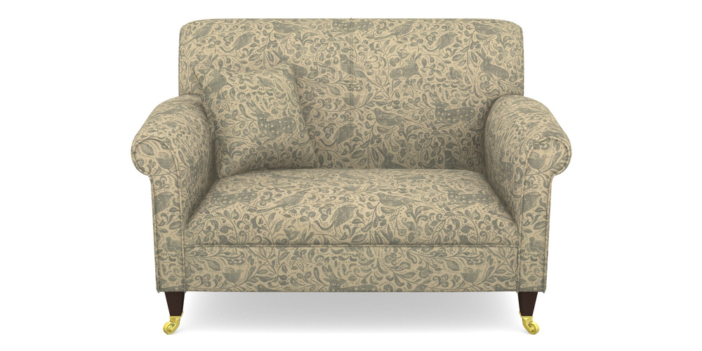 Product photograph of Petworth Snuggler In V A Drawn From Nature - Bird And Rabbit - Duck Egg from Sofas and Stuff Limited