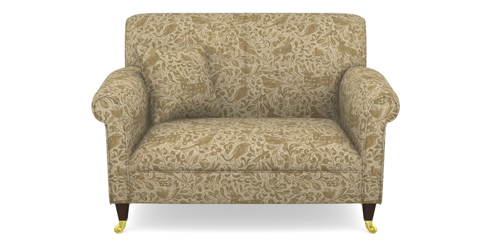 Product photograph of Petworth Snuggler In V A Drawn From Nature - Bird And Rabbit - Gold from Sofas and Stuff Limited