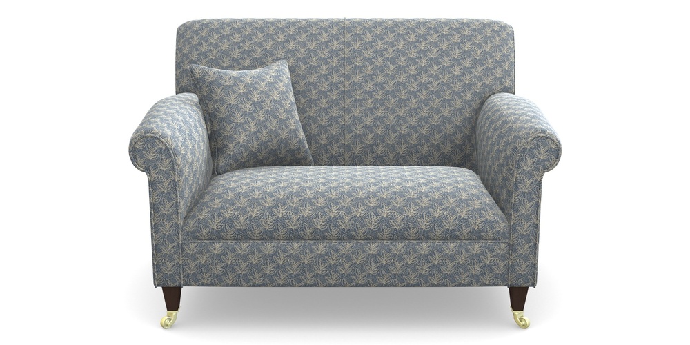 Product photograph of Petworth Snuggler In Cloth 21 - Decorative Leaf - Bilberry from Sofas and Stuff Limited