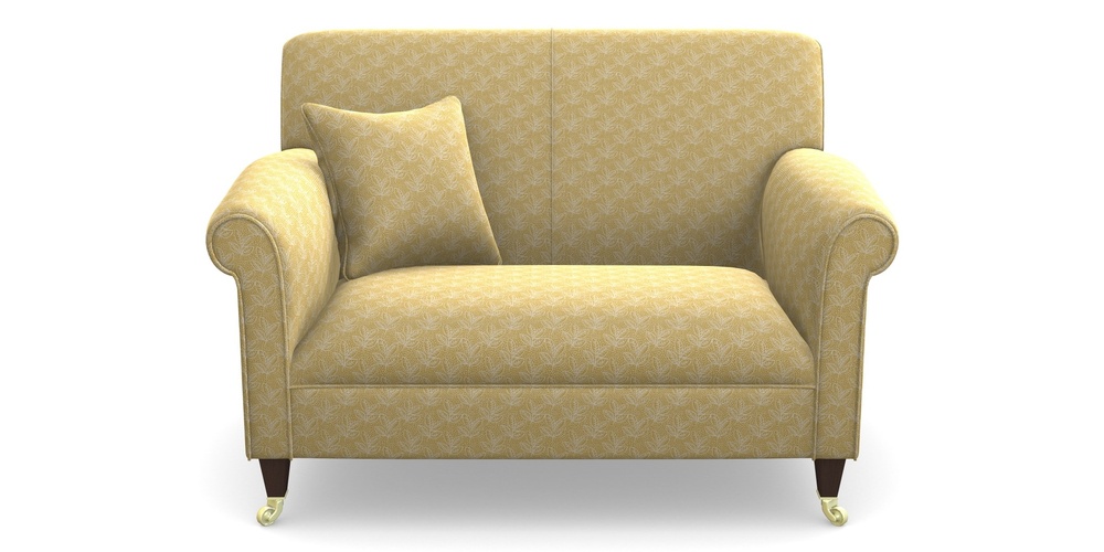 Product photograph of Petworth Snuggler In Cloth 21 - Decorative Leaf - Canary from Sofas and Stuff Limited