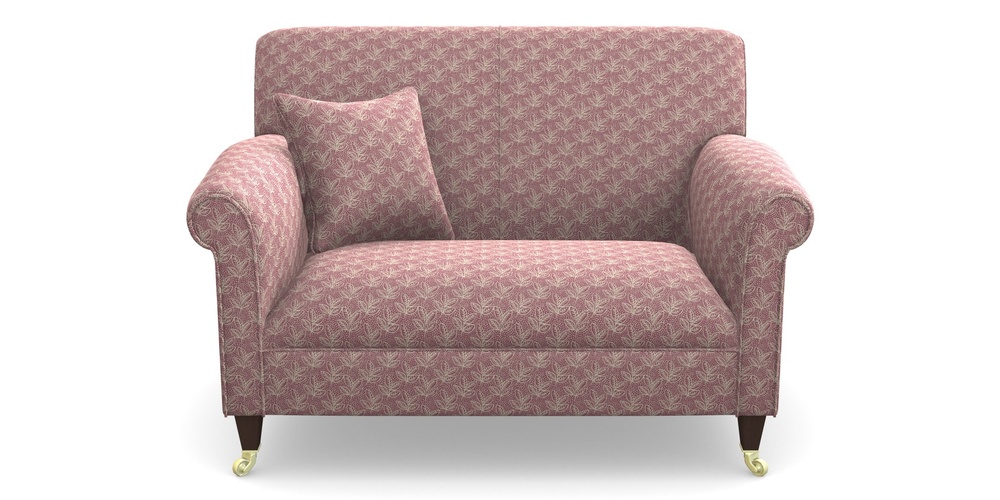 Product photograph of Petworth Snuggler In Cloth 21 - Decorative Leaf - Cassis from Sofas and Stuff Limited