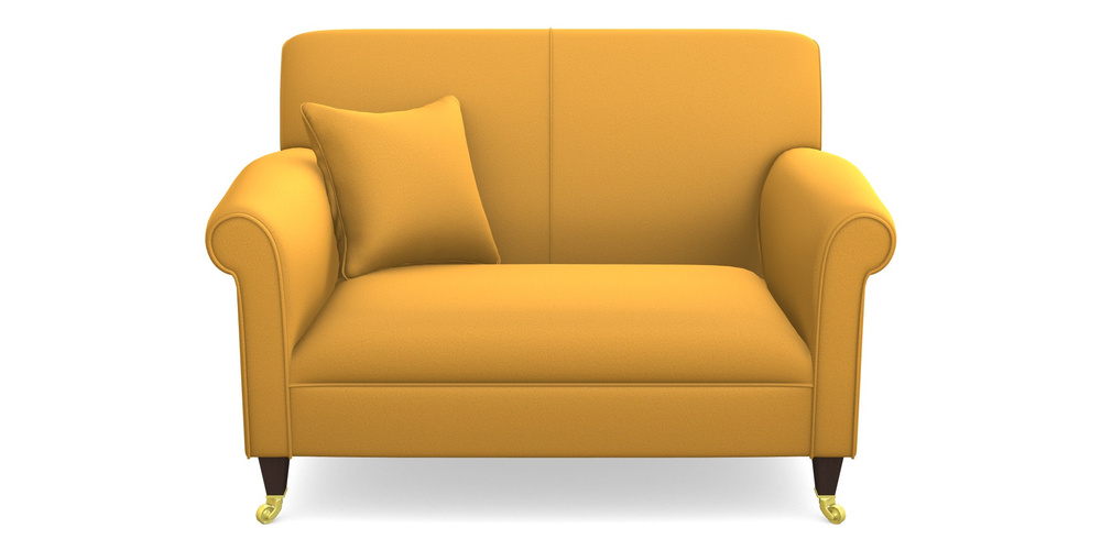 Product photograph of Petworth Snuggler In Clever Glossy Velvet - Fools Gold from Sofas and Stuff Limited