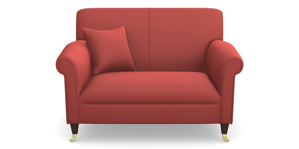 Product photograph of Petworth Snuggler In Clever Glossy Velvet - Scorched Earth from Sofas and Stuff Limited