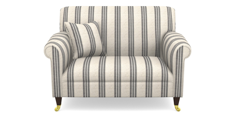 Product photograph of Petworth Snuggler In Cloth 18 Stripes - Bengal - Bible Black from Sofas and Stuff Limited