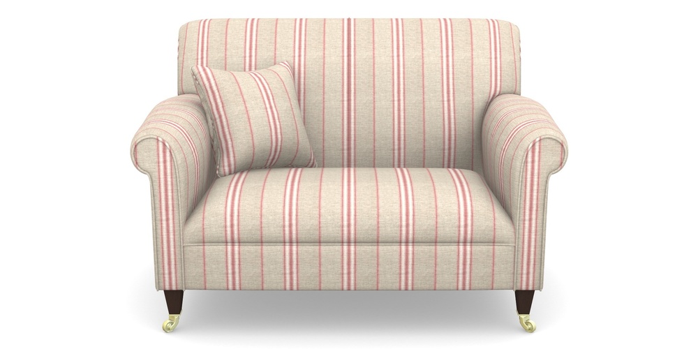 Product photograph of Petworth Snuggler In Cloth 18 Stripes - Regimental - Cranberry from Sofas and Stuff Limited