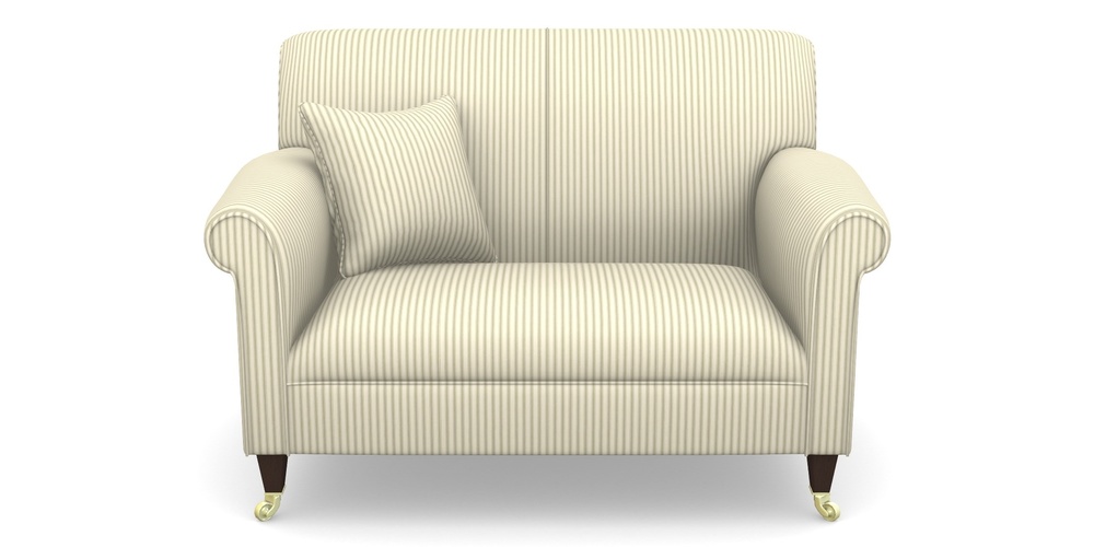 Product photograph of Petworth Snuggler In Cotton Stripe - Sage from Sofas and Stuff Limited