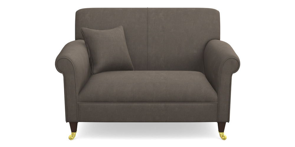 Product photograph of Petworth Snuggler In Clever Tough And Eco Velvet - Chrome from Sofas and Stuff Limited