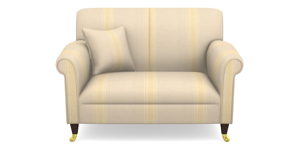 Product photograph of Petworth Snuggler In Cloth 22 - Racing Stripes Cheltenham - Lemon from Sofas and Stuff Limited