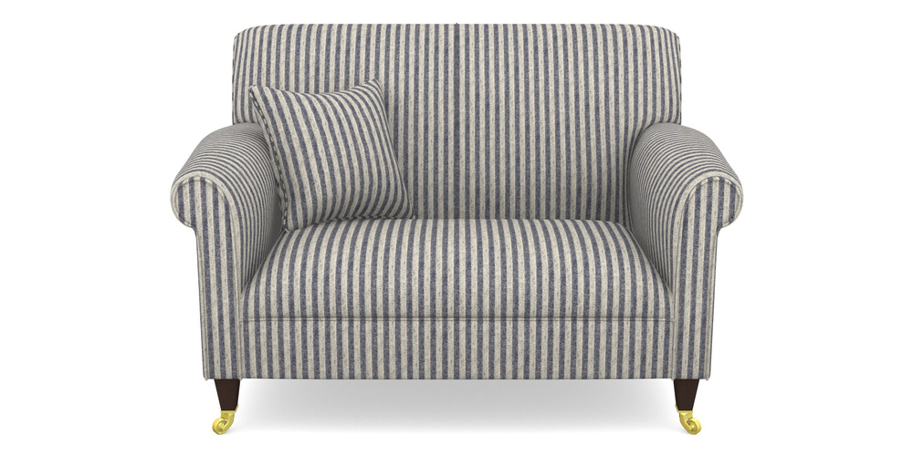 Product photograph of Petworth Snuggler In Cloth 22 - Pinstripe - Deep Water from Sofas and Stuff Limited