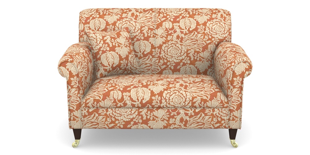 Product photograph of Petworth Snuggler In V A Brompton Collection - Flowering Kale - Terracotta from Sofas and Stuff Limited