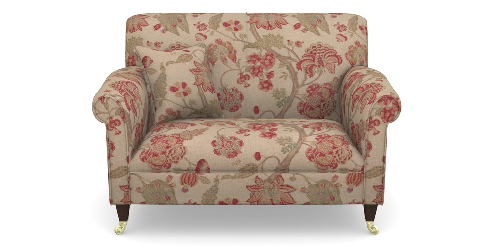 Product photograph of Petworth Snuggler In Floral Linen - Indienne T Rosso from Sofas and Stuff Limited