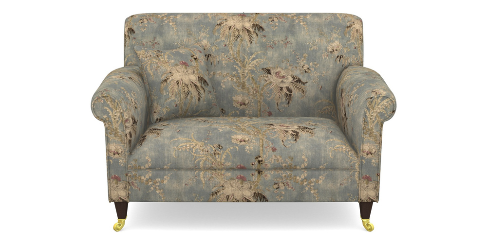 Product photograph of Petworth Snuggler In Floral Linen - Zefferino Danish Girl from Sofas and Stuff Limited