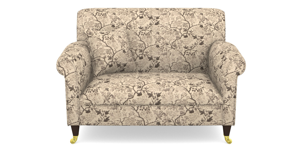 Product photograph of Petworth Snuggler In Rhs Collection - Gertrude Jekyll Linen Cotton Blend - Brown from Sofas and Stuff Limited