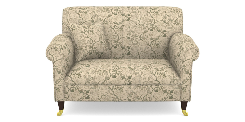 Product photograph of Petworth Snuggler In Rhs Collection - Gertrude Jekyll Linen Cotton Blend - Green from Sofas and Stuff Limited