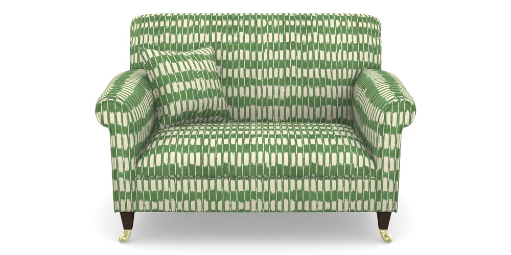 Product photograph of Petworth Snuggler In V A Brompton Collection - Ikat - Basil from Sofas and Stuff Limited