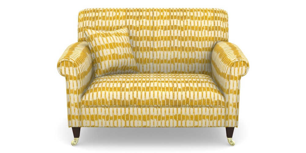 Product photograph of Petworth Snuggler In V A Brompton Collection - Ikat - Corn from Sofas and Stuff Limited