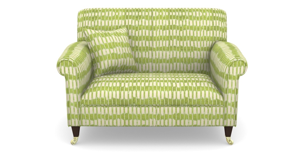 Product photograph of Petworth Snuggler In V A Brompton Collection - Ikat - Lime from Sofas and Stuff Limited