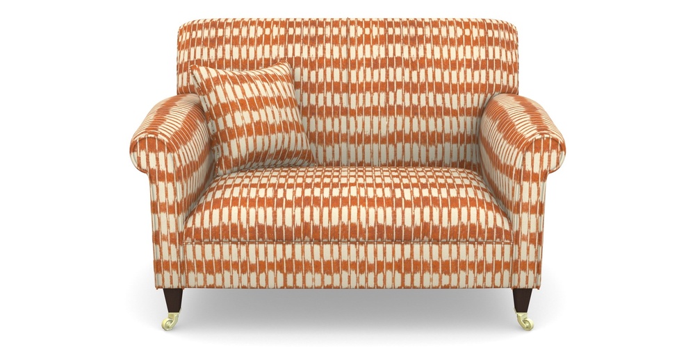 Product photograph of Petworth Snuggler In V A Brompton Collection - Ikat - Terracotta from Sofas and Stuff Limited