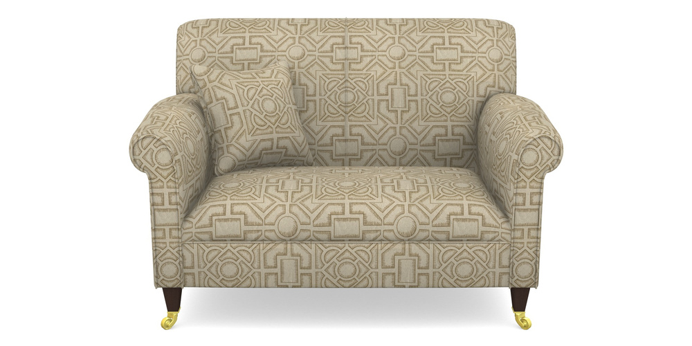 Product photograph of Petworth Snuggler In Rhs Collection - Large Knot Garden Linen - Gold from Sofas and Stuff Limited